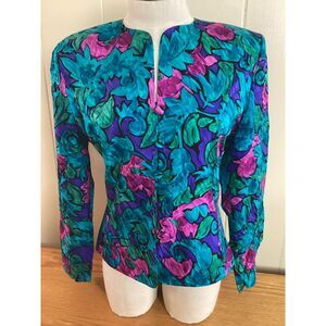 Adrianna Papell Women's‎ Top 8 Vibrant Floral Printed